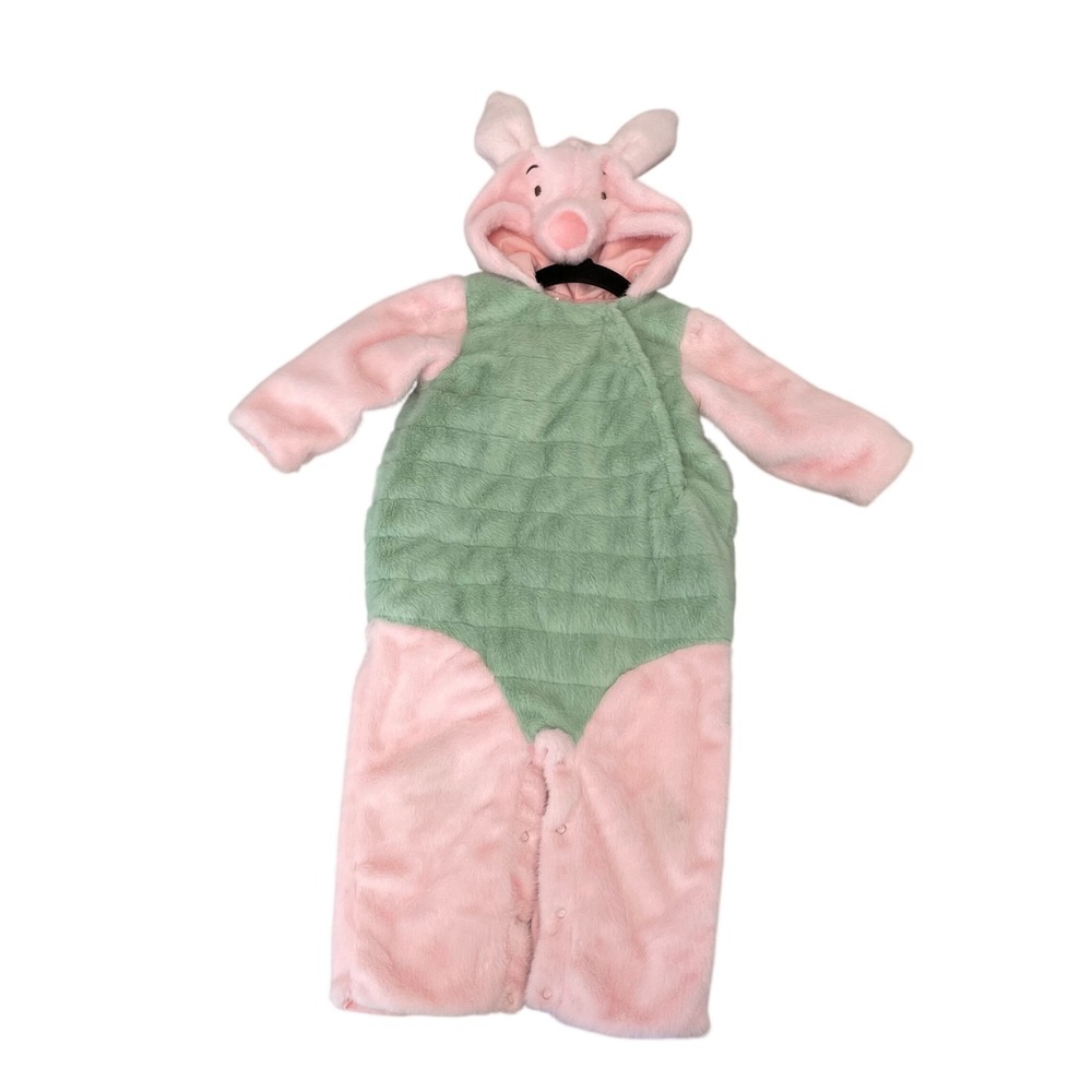 Pottery Barn Kids Piglet Costume Unisex 12-24 Mos Pink Green Classic Pooh Fur